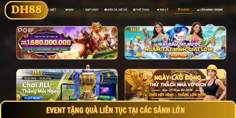 Event tặng quà liên tục tại các sảnh lớn