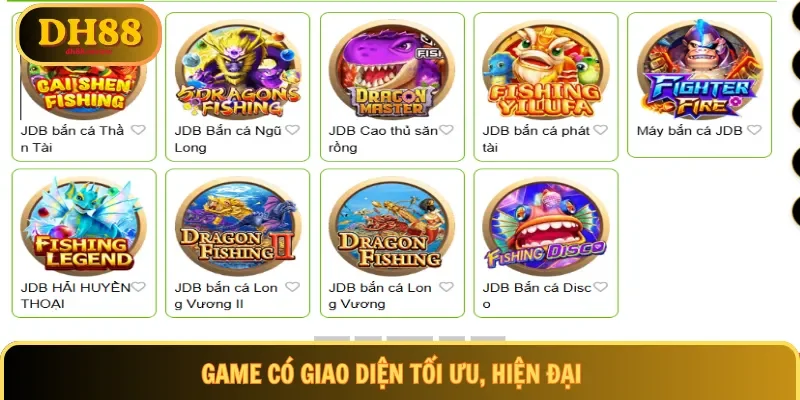 Game có giao diện tối ưu, hiện đại